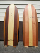 western red and  yellow cedar 'paipo' boards  48"x16.5"x1"